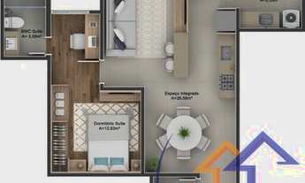 Imagem 2: Apartamento para venda tem 48 metros quadrados com 1/2/3 suíte(s) em Pedra Branca - Palhoç