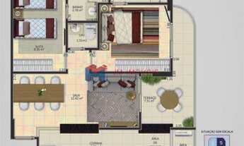 Imagem 5: Apartamento com 2 dorms, Guilhermina, Praia Grande - R$ 400 mil, Cod: 414616