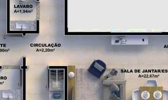 Imagem 6: Apartamento para venda com 88 metros quadrados com 3 quartos em Pedra Branca - Palhoça - S