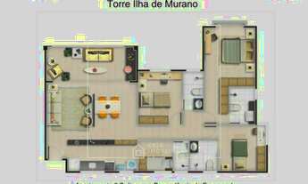 Imagem 3: Apartamento para venda com 97 metros quadrados com 3 quartos em Aldeota - Fortaleza - CE