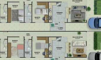 Imagem 2: Casa Linear com dois quartos sendo uma suite e com garagem, próximo a Praia de Santa Monic