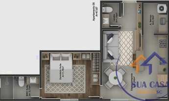 Imagem 3: Apartamento para venda tem 48 metros quadrados com 1/2/3 suíte(s) em Pedra Branca - Palhoç
