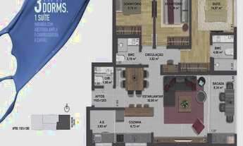 Imagem 3: Apartamento 3 dormitórios (sendo1 suíte) e 2 vagas HB - Centro