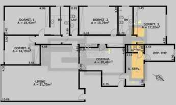 Imagem 4: Seu novo lar a 9 min do Metrô Marechal Deodoro com 4 Dorms, sendo 2 Suítes e 2 Vagas