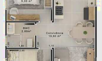 Imagem 2: Apartamento 'Minha casa, minha vida' com 2 quartos Via Rápida - Criciúma - SC