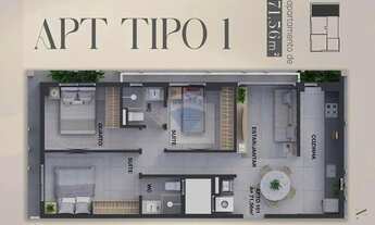 Imagem 2: Repasse de apartamento, 3 dormitórios em Intermares