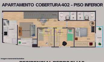 Imagem 7: Apartamentos 2 e 3 quartos com suíte em construção a venda no Centro de Pinhais