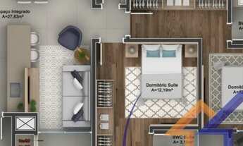 Imagem 5: Apartamento para venda tem 48 metros quadrados com 1/2/3 suíte(s) em Pedra Branca - Palhoç