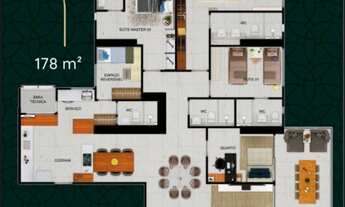Imagem 6: Eco Parahyba - Jardim Oceania - 178 m²- 04 Qtos s/ 03 Sts + DCE - 03 VG - Andar Intermed