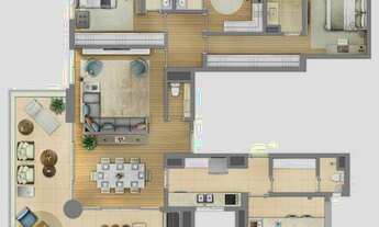 Imagem 2: Apartamento para venda com 163 metros quadrados com 3 quartos 3 suítes 3 vagas em Vila Mar