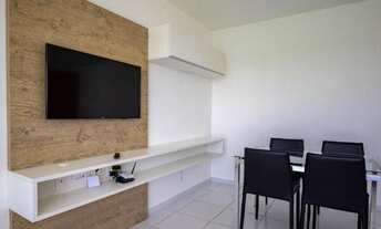 Imagem 6: Flat 3 quartos, 1 suite, 65m2, 2 andar, nascente, mobiliado com vista área de lazer, condo