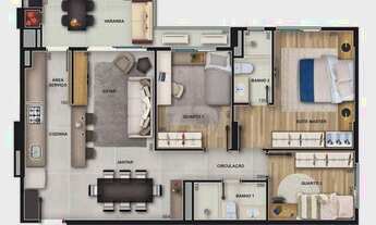 Imagem 6: Apartamento à venda, 85 m² por R$ 780.667,00 - Cabral - Curitiba/PR