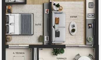 Imagem 3: Apartamento para venda com 45 metros quadrados com 1 quarto em Perdizes - São Paulo - SP