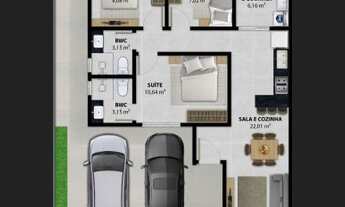 Imagem 2: Casa 03 dorm c/ suíte em São José-SC