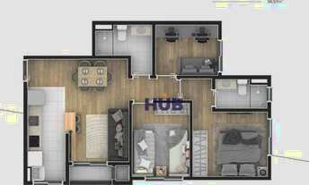 Imagem 2: Apartamento com 3 dormitórios à venda, 56 m² por R$ 336.206,60 - Prado Velho - Curitiba/PR