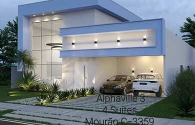 Imagem 13: Excelente casa térrea Alphaville3, 280m2, 4 suítes, piscina. Próx. Portaria. Original. Men