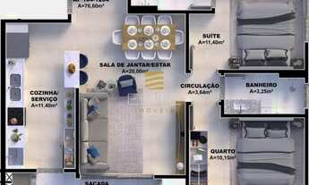 Imagem 3: Apartamento de 02 suítes, bairro Pedra Branca - Palhoça / SC