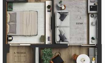 Imagem 2: Apartamento para venda com 45 metros quadrados com 1 quarto em Perdizes - São Paulo - SP