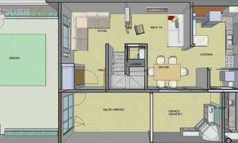 Imagem 2: Sobrado à venda, 155 m² por R$ 897.000,00 - Bacacheri - Curitiba/PR
