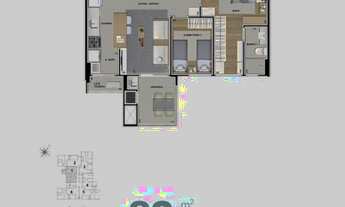 Imagem 2: CABRAL - 83M - 2 QUARTOS - 1 SUITE - SACADA COM CHURRASQUEIRA