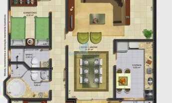 Imagem 5: Apartamento para venda com 121 metros quadrados com 3 quartos em Comerciário - Criciúma