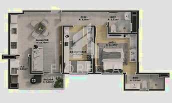 Imagem 2: Apartamento 2 dormitórios sendo 1 suíte no bairro Areias - São José/SC