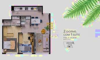 Imagem: Apartamento 02 dormitórios sendo 01 suíte