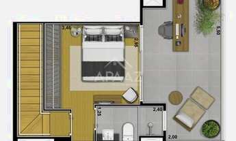 Imagem 5: Cobertura à venda, 1 quarto, 1 suíte, 2 vagas, Vila Regente Feijó - São Paulo/SP