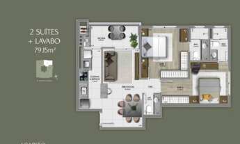 Imagem 5: Apartamento espetacular de 2 suítes e lavabo em obras no bairro estreito em Florianópolis