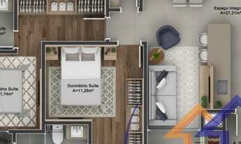 Imagem 4: Apartamento para venda tem 48 metros quadrados com 1/2/3 suíte(s) em Pedra Branca - Palhoç