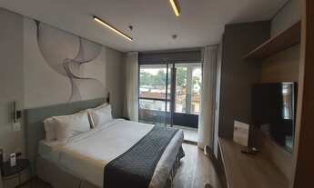 Imagem 2: Apartamento/Studio TOTALMENTE MOBILIADO para aluguel possui 30 metros quadrados com 1 quar