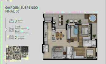 Imagem 3: Apartamento com 3 dormitórios à venda, 110 m² por R$ 1.379.000,00 - Cabral - Curitiba/PR