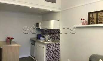 Imagem 2: Flat no Jardins para Locação com 1x dormitório sendo 1x suíte, serviços e vaga de garagem