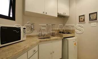 Imagem 4: Flat com excelente localização no Itaim Bibi e totalmente mobiliado para locação. Consulte