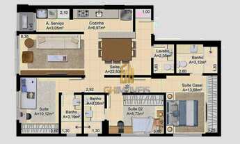 Imagem 4: Apartamento à venda, 93 m² por R$ 730.000,00 - Setor Bueno - Goiânia/GO