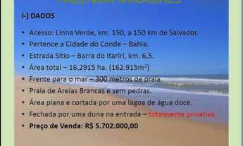 Imagem 5: Terreno com 16,3 ha e 300 metros de praia em Sítio do Conde, Bahia