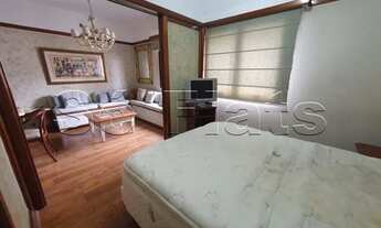 Imagem 5: Flat mobiliado reformado, com 1 dormitório em andar alto no Jardim Paulista. Sem burocraci