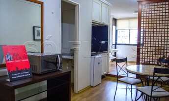 Imagem 2: Flat mobiliado com serviços, suíte com varanda e área de lazer completa no melhor bairro d