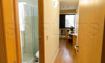 Imagem 3: Flat mobiliado com lavanderia coletiva no prédio, com 1x dormitório. Sem burocracia na loc