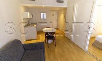 Imagem 3: Flat reformado com cozinha americana, andar alto completo com serviços e vaga de garagem p