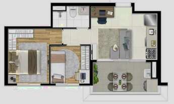 Imagem 3: Apartamento para venda possui 41 metros quadrados com 2 quartos na Barra Funda