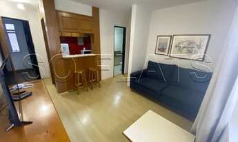 Imagem: Flat mobiliado com 42m² com quarto, sala
