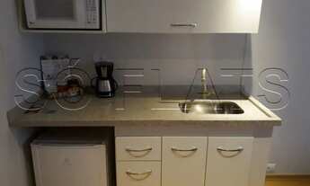 Imagem 4: Flat mobiliado reforado, com 1x dormitório em andar alto no Jardim Paulista. Sem burocraci