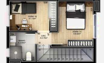 Imagem 3: Lançamento! Excelente Sobrado no Bairro Santa Marta; 02 dormitórios com 98m² pr