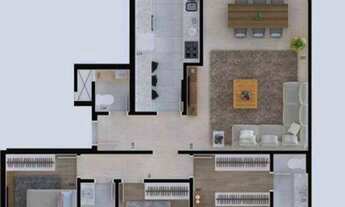 Imagem 4: Apartamento com 3 dormitórios à venda, 108 m² por R$ 1.220.000,00 - Cristo Rei - Curitiba