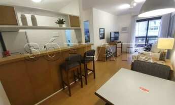 Imagem 2: Flat com 1x dormitório reformado com camareira, tv a cabo e garagem ao lado da Av. Paulist