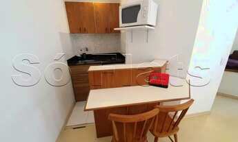 Imagem 3: Flat disponível para locação no Stagium Studio totalmente mobiliado e com serviços