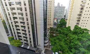 Imagem 6: Flat mobiliado reformado, com 1 dormitório em andar alto no Jardim Paulista