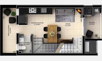 Imagem 6: Lançamento! Excelente Sobrado no Bairro Santa Marta; 02 dormitórios com 98m² pr