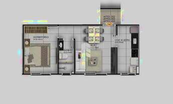 Imagem 3: Apartamento à venda com 1 dormitórios em Camobi, Santa maria cod:91362